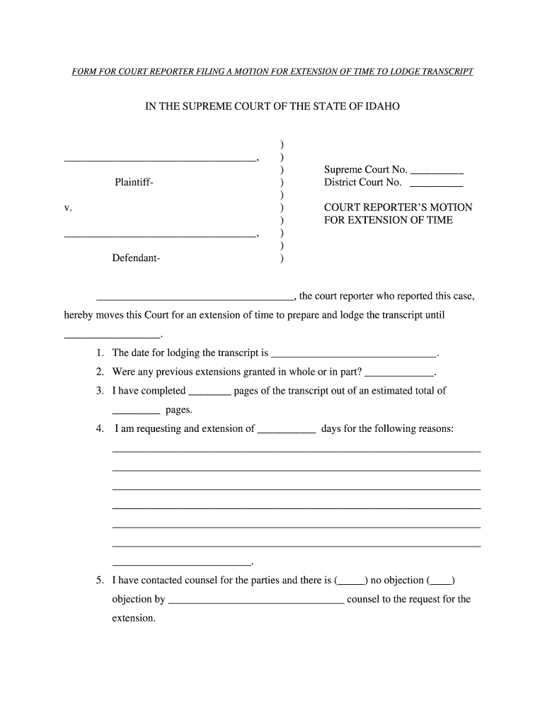 In the SUPREME COURT of the STATE of IDAHO , Plaintiff V Isc Idaho  Form