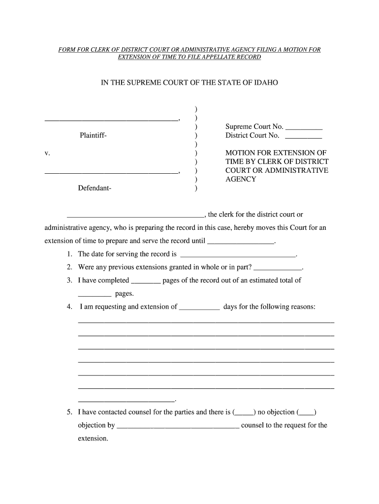 The Court Reporter Who Reported This Case, Hereby Moves This Court Isc Idaho  Form