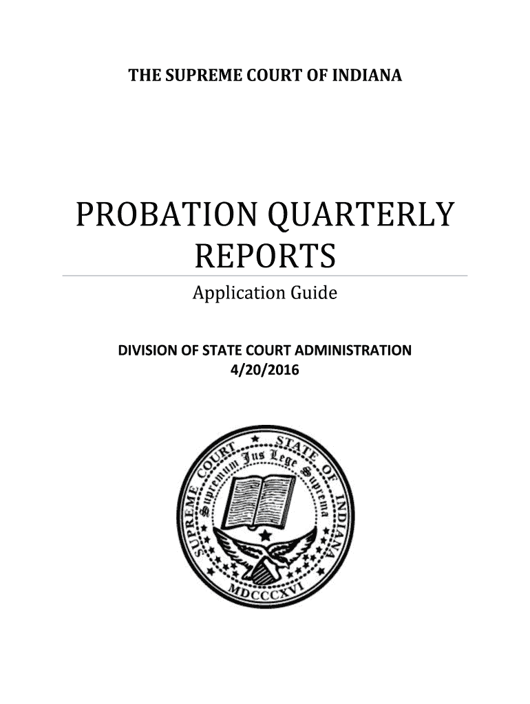Probation Quarterly Reports in Gov in  Form