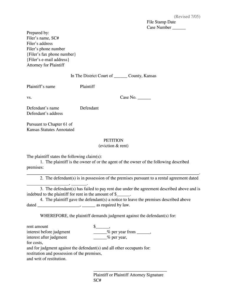  U Kscourts Council Ch61 Petition Eviction& Rent Rtf Kansasjudicialcouncil 2005-2024