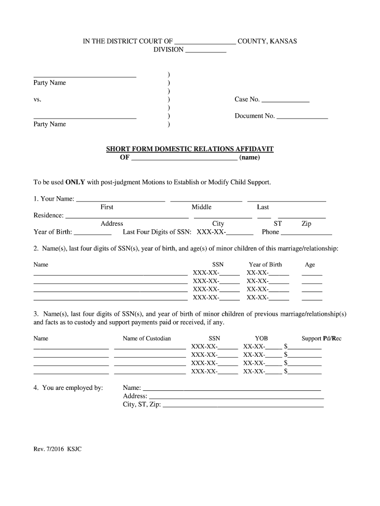  Relations Affidavit 2016-2024