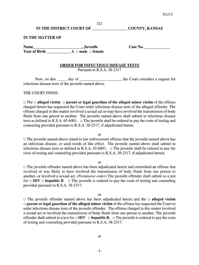  5113 1 321 in the DISTRICT COURT of Kansas Judicial Council Kansasjudicialcouncil 2013-2024