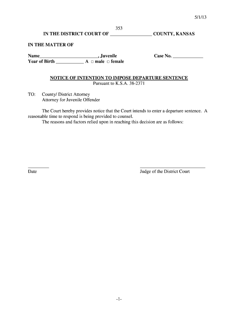  5113 1 353 in the DISTRICT COURT of Kansas Judicial Council Kansasjudicialcouncil 2013-2024