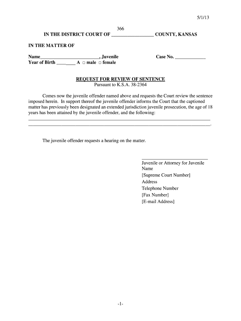  5113 1 366 in the DISTRICT COURT of COUNTY, KANSAS in Kansasjudicialcouncil 2013-2024