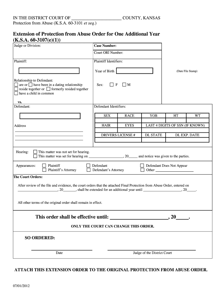  Extension of Protection from Abuse Order for One Additional Year Kansasjudicialcouncil 2012-2024