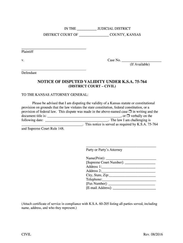  Notice of Filing Dist Ct Civil Form 082316 DOCX Kansasjudicialcouncil 2016-2024