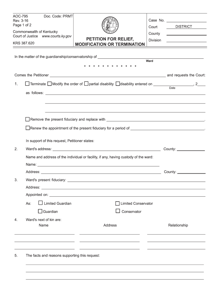 Get and Sign Ky Termination  Form 2016