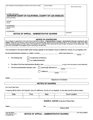  California Appeal Administrative 2012-2024