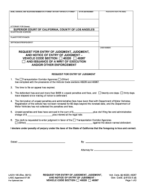 Get and Sign Request for Entry of Judgment, Judgment, and Notice of Entry Justia 2013-2022 Form
