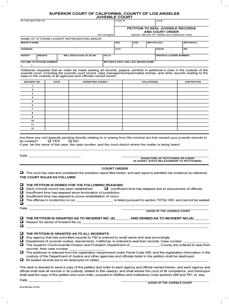  California Seal Form 2016-2024