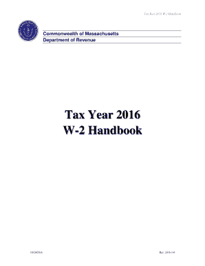  Massachusetts W2 Form Printable 2016