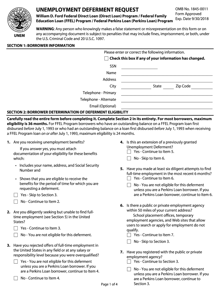  Unemployment Form 2018