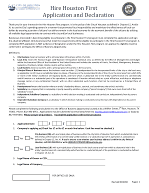 Hire Houston Application  Form