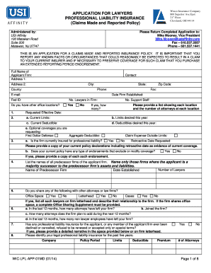 Get and Sign TN LPL Application New York State Bar Association Insurance 2014-2022 Form