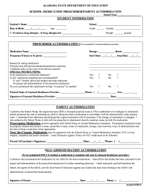  PrescriberParent Authorization Form 2014-2024