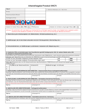 Get and Sign Arbeitsfreigabe Protokoll Shell 2014-2022 Form