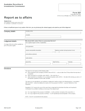  Forms 507 2012-2024