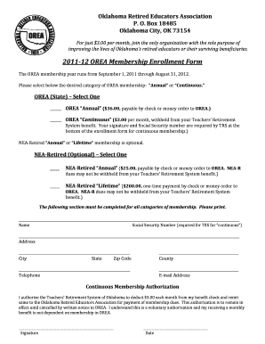12 OREA Membership Enrollment Form