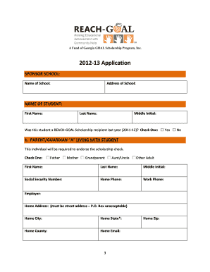 REACH GOALSCHOLARSFUND 13 APPLICATION Perimeterschool  Form