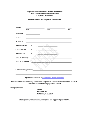 Dues Form
