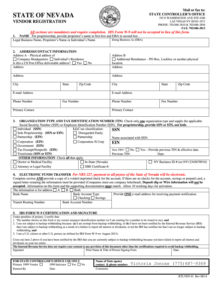 NEVADA DIVISION of ENVIRONMENTAL PROTECTION Form Fund Coverage Application