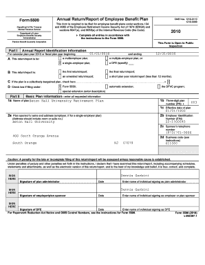 Department of Labor Employee Benefits Security Administration Complete All Entries in Accordance with the Instructions to the Fo  Form