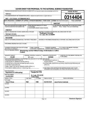 NSF Forms Artsci Wustl