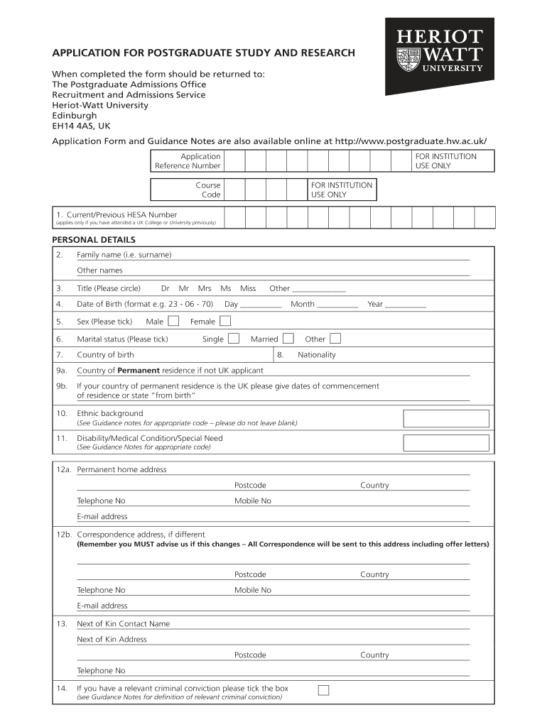 16898 Appl for PG Study &amp; Research Indd  Form