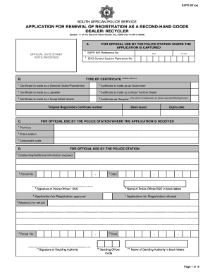 Saps 601 Checklist  Form