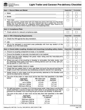 Printable Rv Inspection Checklist  Form