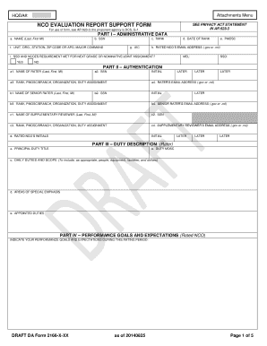 Nco Support Form