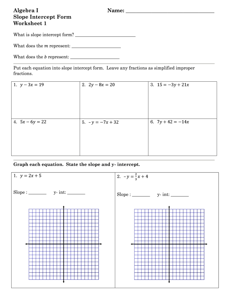 Pre Algebra Worksheets with Answer Key  Form