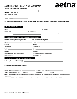 Aetna Referral Form