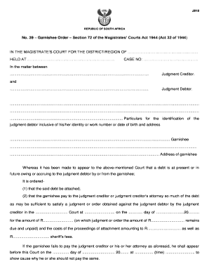 Garnishee Orde Form PDF Converter