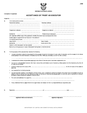 J190 Form