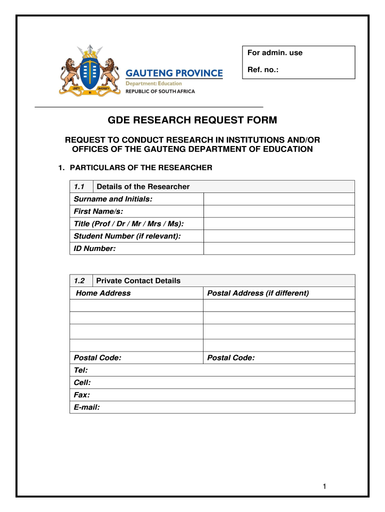 Gde Research  Form
