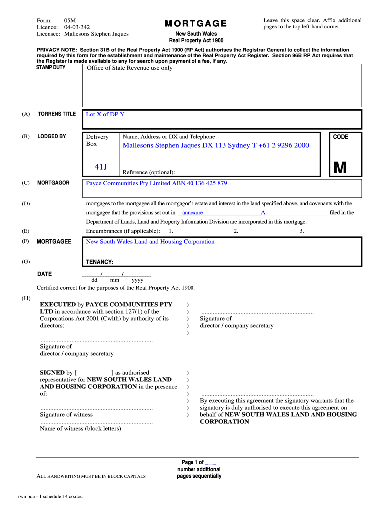 Mortgage 05m  Form