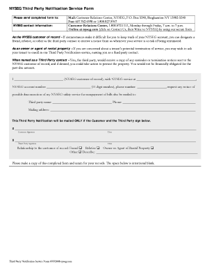 Nyseg 3rd Party Notification  Form