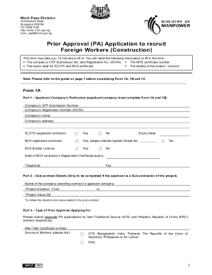 Pa Application Form PDF