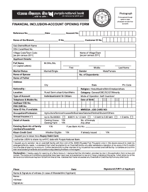 Pnb Csp Account Opening Form