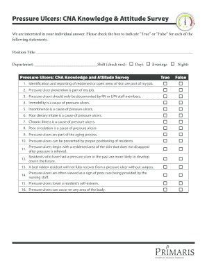  Printable Forms for Pressure Ulcer 2008-2023