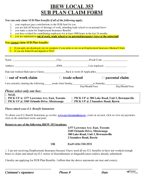 Ibew 353 Sub Fund  Form