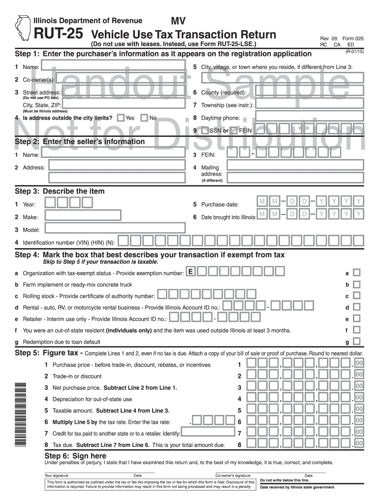 Rut 25  Form