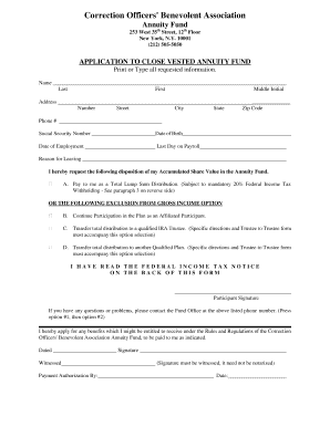 Coba Annuity Fund  Form