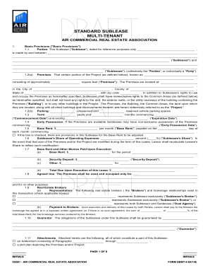 Sublease Agreement Pdf Template