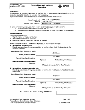 Red Cross Parent Consent Form