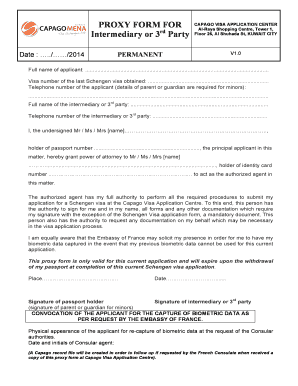 KwiVac Proxy Form Intermediary or 3rd Party DOC Capago