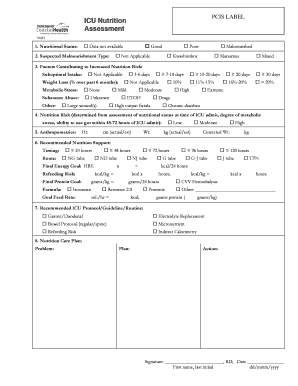 Nutritional Assessment Form