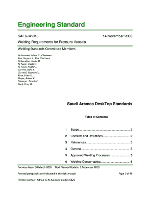 Saudi Aramco Welding Standards PDF  Form