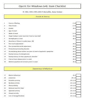 Opcrit Checklist  Form